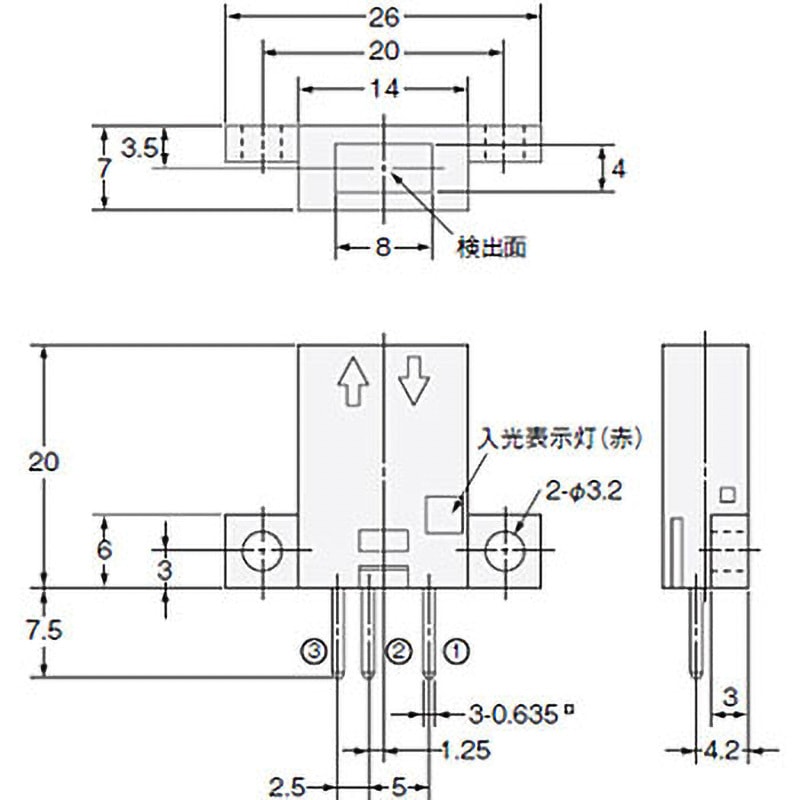 EE-SPY302 フォト・マイクロセンサ 反射型 コネクタタイプ EE-SPY30/40