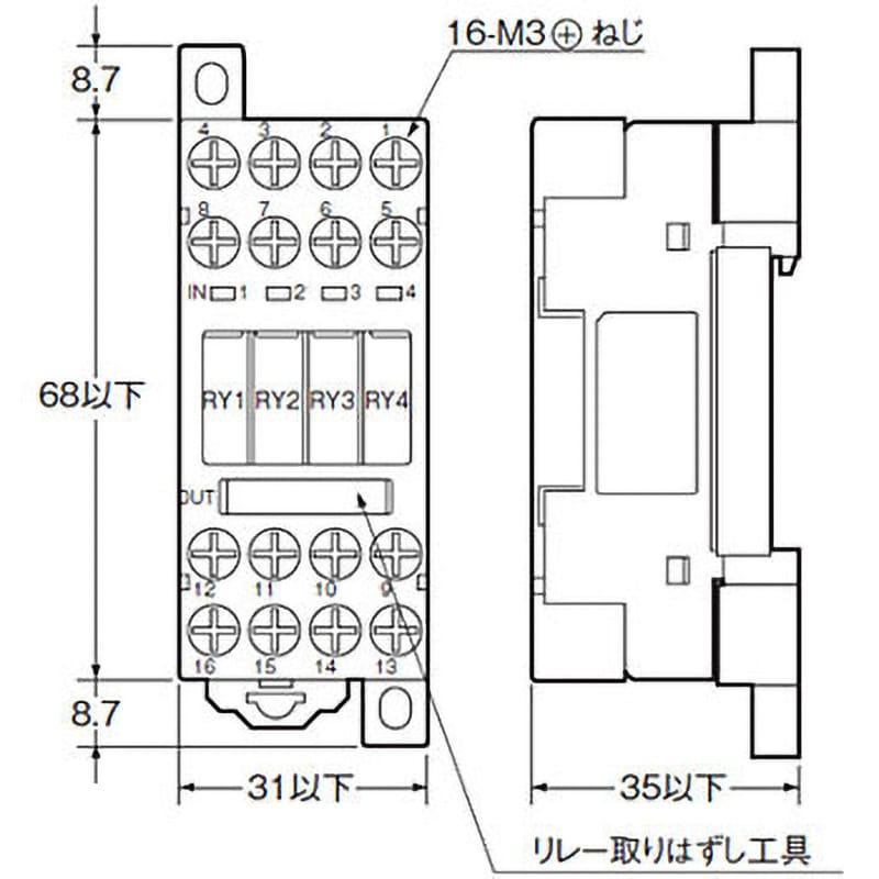 G6D-F4B DC24 ターミナルリレー G6D-F4B / G3DZ-F4B オムロン(omron) DC24V - 【通販モノタロウ】