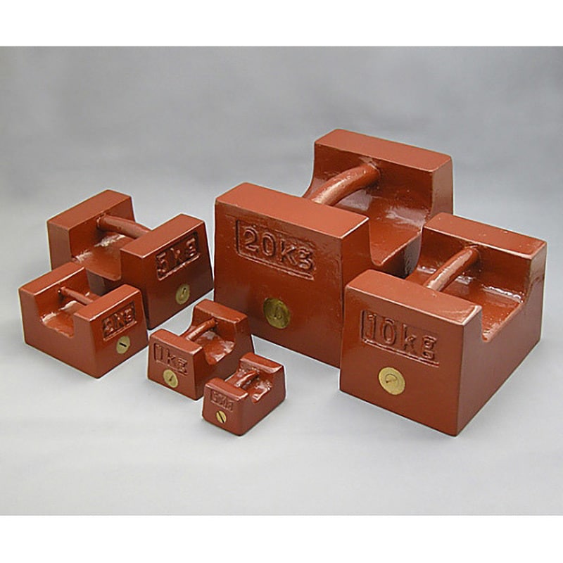 村上衡器 鋳鉄製 まくら型分銅（分銅単品） M1級 50kg - 計測、検査