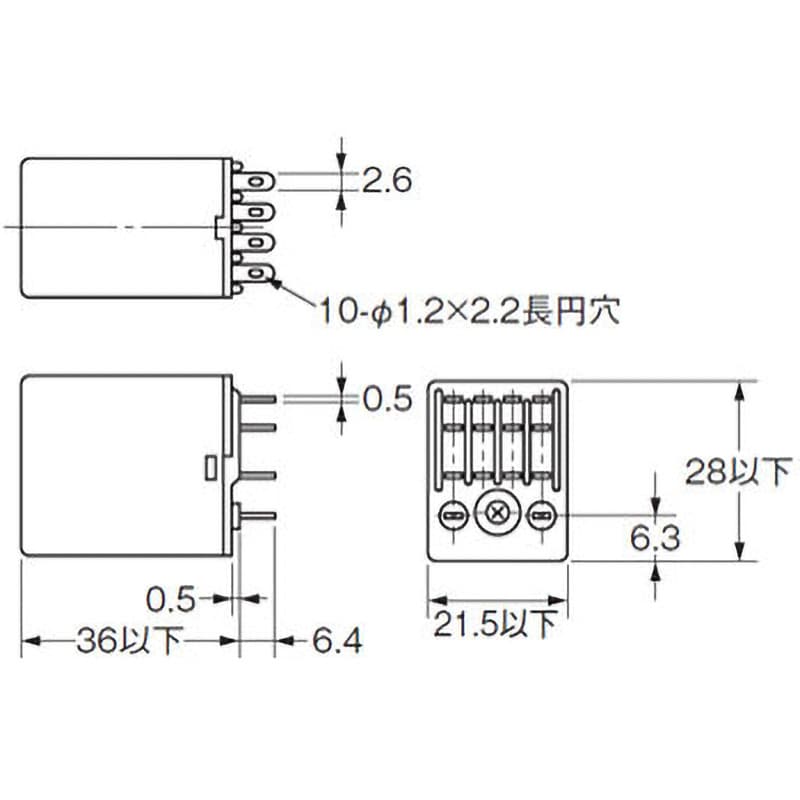 MY2K DC24 ミニパワーリレー MYK オムロン(omron) 極数2 2c DC24V 1個 - 【通販モノタロウ】