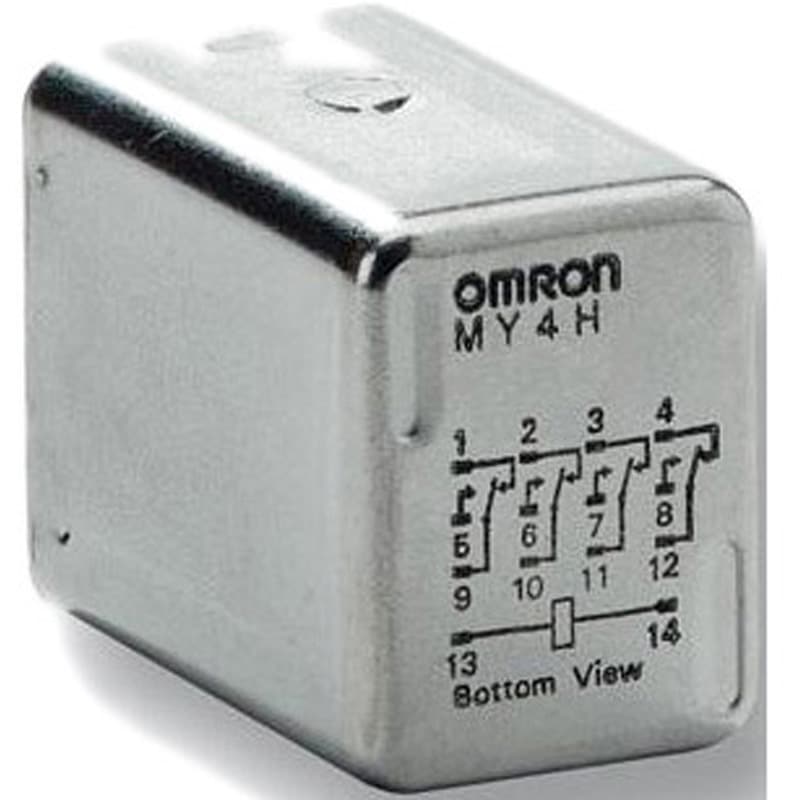 MY4H-AC110/120 ミニパワーリレー MY4 omron(オムロン) AC110/120V 接点最大許容電流3A 4c シールリレー  1個