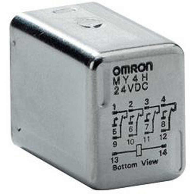 MY4H-0-DC24 ミニパワーリレー MY4 omron(オムロン) DC24V 接点最大許容電流3A 4c シールリレー  1個