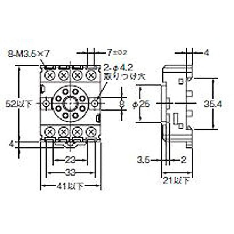 PF083A-E 共用ソケット 丸形ソケット PF(表面接続) オムロン(omron) 1個 PF083A-E - 【通販モノタロウ】