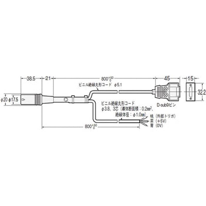 V509-W011 0.8M コードリーダ専用ケーブル 1本 オムロン(omron) 【通販モノタロウ】