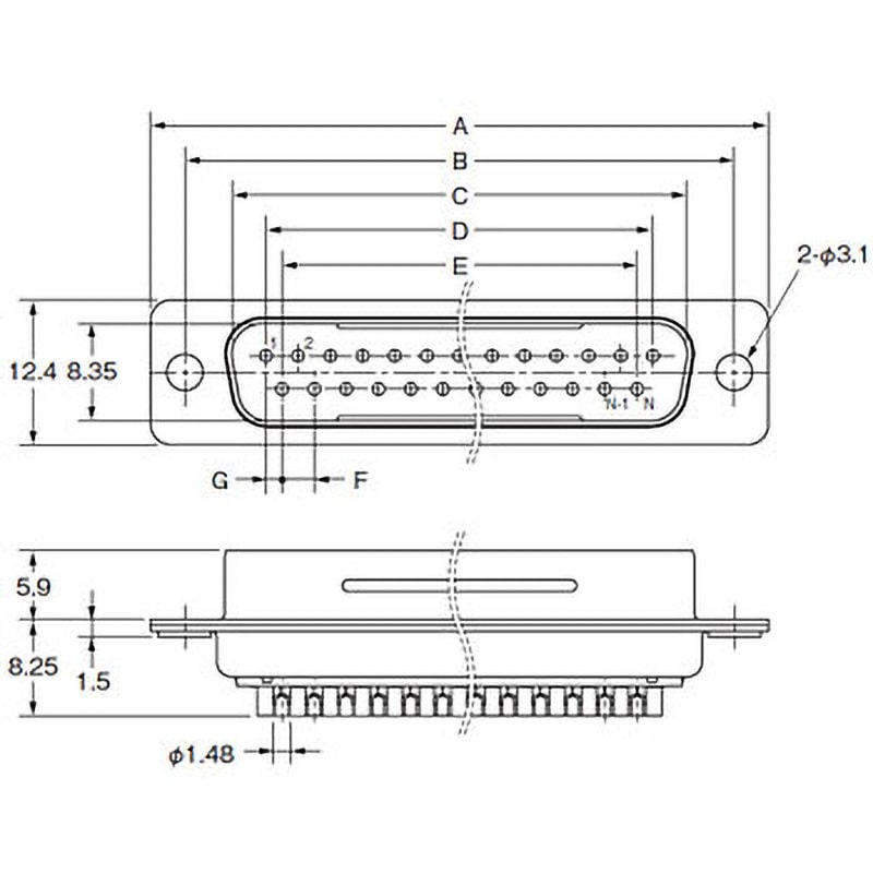 サト XM2S-2521 ケーブル横出しDサブコネクタ組立式フード XM2S omron