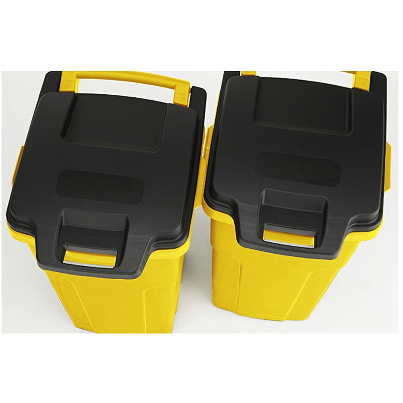 リス GGYE006 キャスターペール 70C2 ＜2輪＞ イエロー ゴミ箱 フタ付き 可動式 RISU 70L リス キャスターペール 70C2（2輪）（送料無料 代引不可