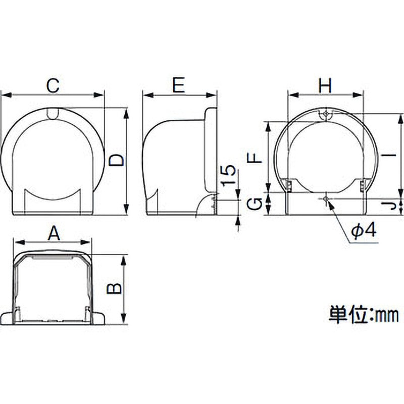 MW-75-W MDウォールコーナー(室内用) 1本 因幡電工 【通販モノタロウ】