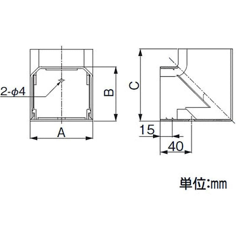 MCI-75-W MD立面インコーナー90°(室内用) 1本 因幡電工 【通販 MCI-75-W MD立面インコーナー90°(室内用) 1本 因幡電工 【通販
