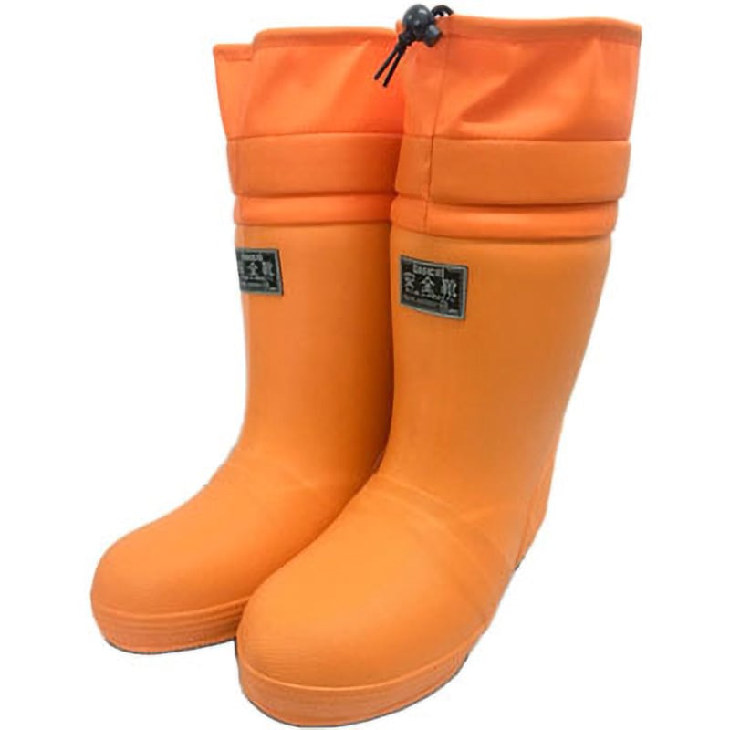 #90 防寒安全長 第一ゴム セーフティシューズ オレンジ色 長靴 サイズ27cm