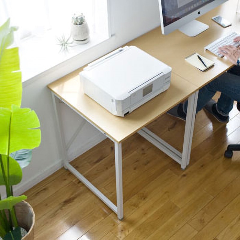 100-DESKF001LBR シンプルデスク サンワダイレクト 木(メラミン