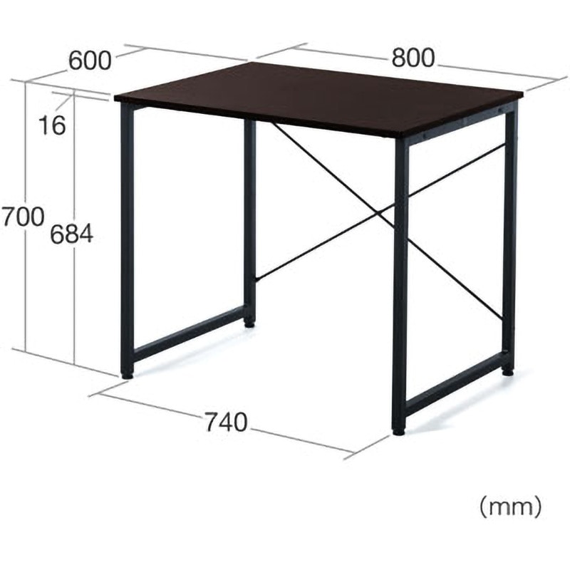 100-DESKF002BR シンプルデスク サンワダイレクト 木(メラミン化粧板