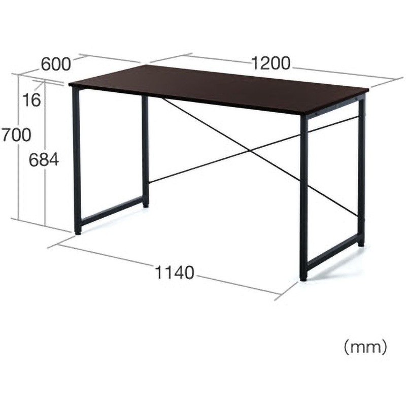 100-DESKF004BR シンプルデスク サンワダイレクト 木(メラミン化粧板