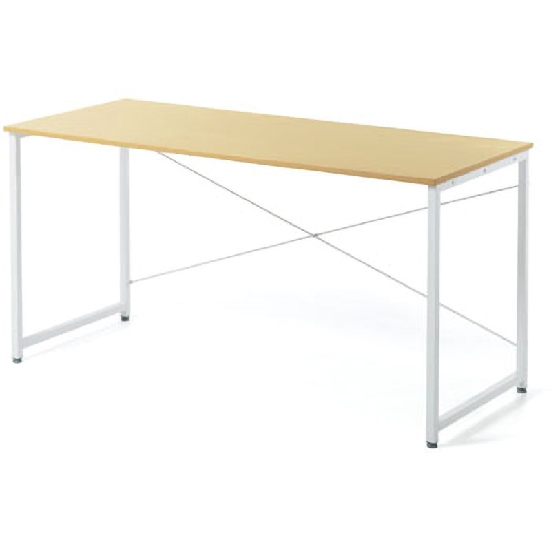 パソコンデスク ワークデスク 約幅100×奥行54×高さ72cm ブラウン シンプルデスク(平机・ライトブラウン・パソコンデスク・ワークデスク