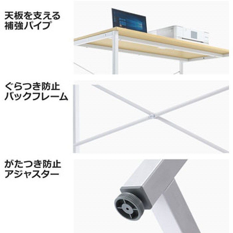 100-DESKF005LBR シンプルデスク サンワダイレクト 木(メラミン化粧板