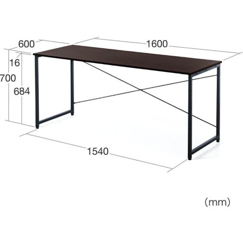 100-DESKF006BR シンプルデスク サンワダイレクト ブラウン色 木