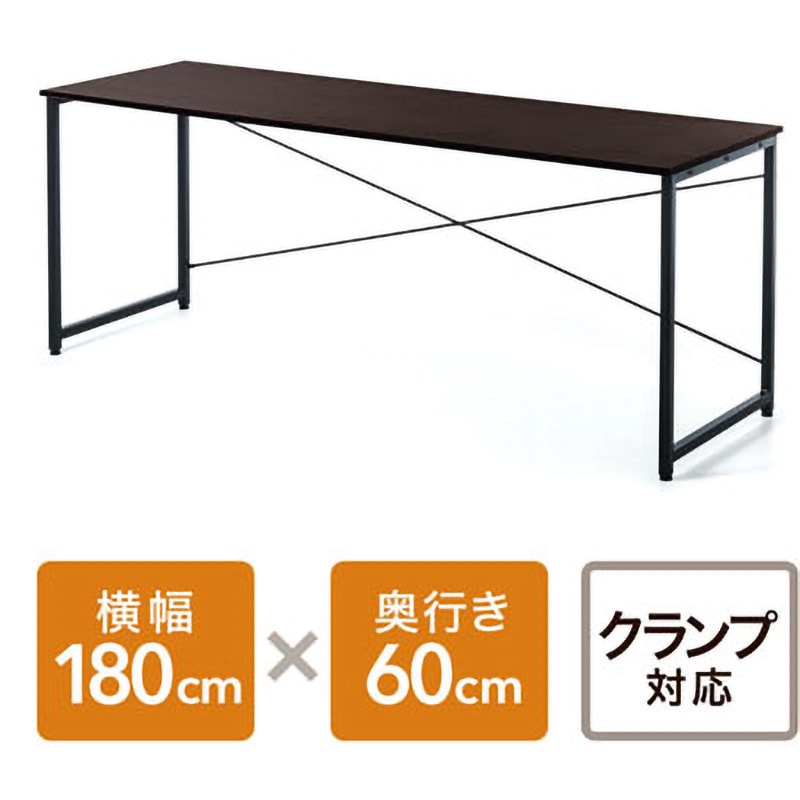 100-DESKF007BR シンプルデスク サンワダイレクト ブラウン色 木