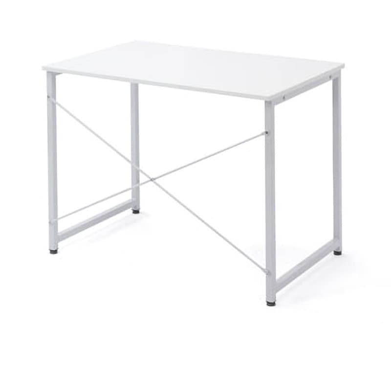 サンワダイレクト PCデスク ホワイト 100-DESKF012 シンプルデスク サンワダイレクト 木(メラミン化粧板