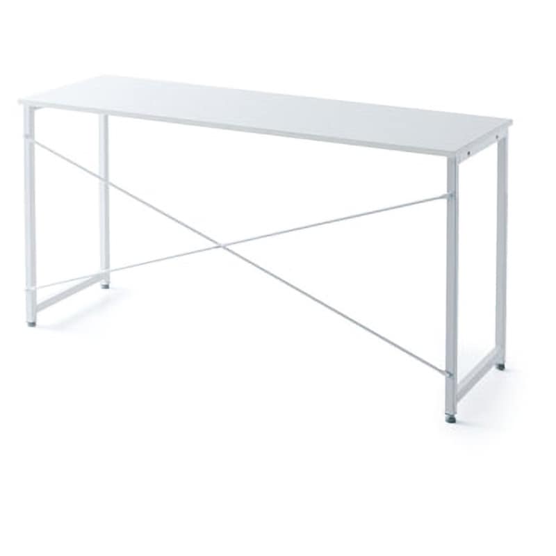 100-DESKF018 パソコンデスク W1400mm 100-DESKF018 シンプルデスク サンワダイレクト ホワイト色 木