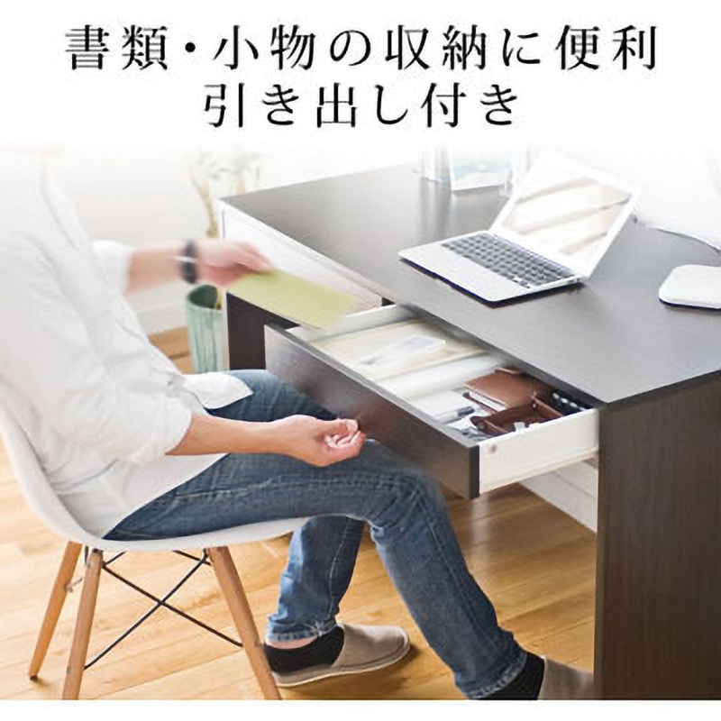 100-DESKH009BR デスク サンワダイレクト 木(メラミン化粧板) ダーク
