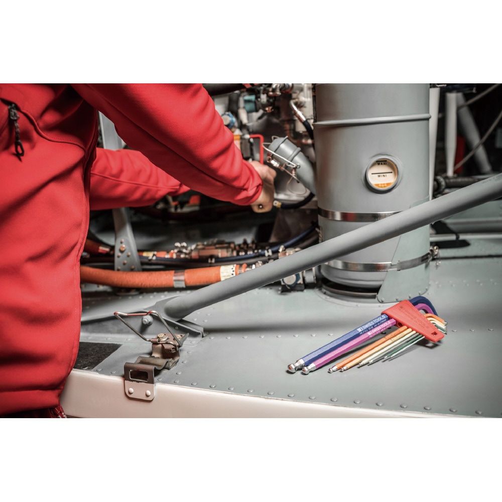 212.LH-10RBCN ボールロング六角棒レンチセット(レインボー) PB SWISS