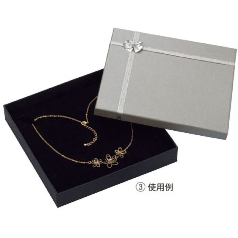 61-269-5-3 リボン付き アクセサリーボックス アズワン 寸法17×17×3.5cm 1セット(10個) 61-269-5-3