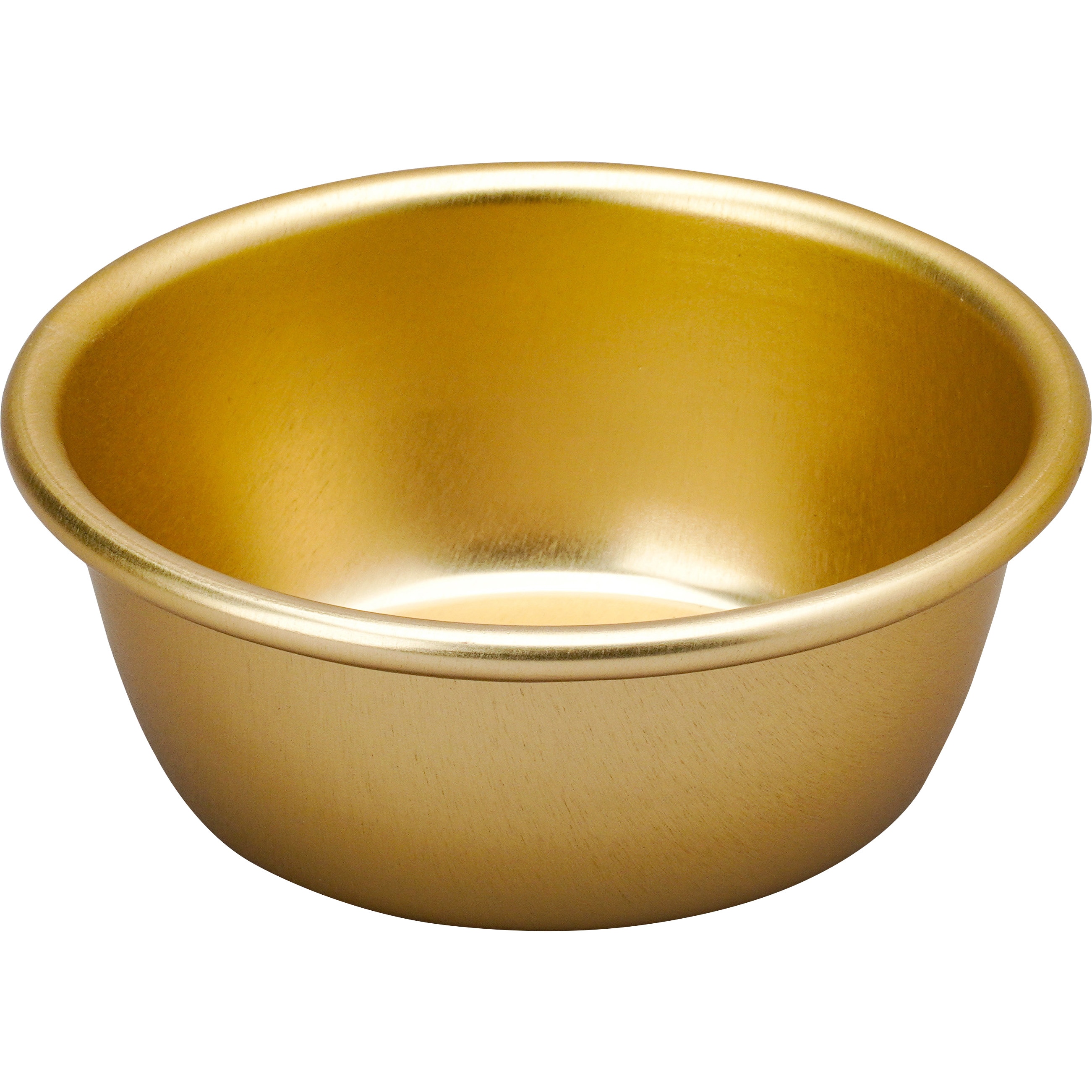 ゴールドの金属製丸型ボウル3個セット ゴールドの金属製丸型ボウル3個