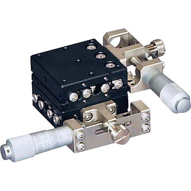 LD-4042-SR1-2 ハイグレードXYステージ 40×40(対称型) 中央精機 送り方式CMH-13RM(標準マイクロメータ) サイド   LD-4042-SR1-2