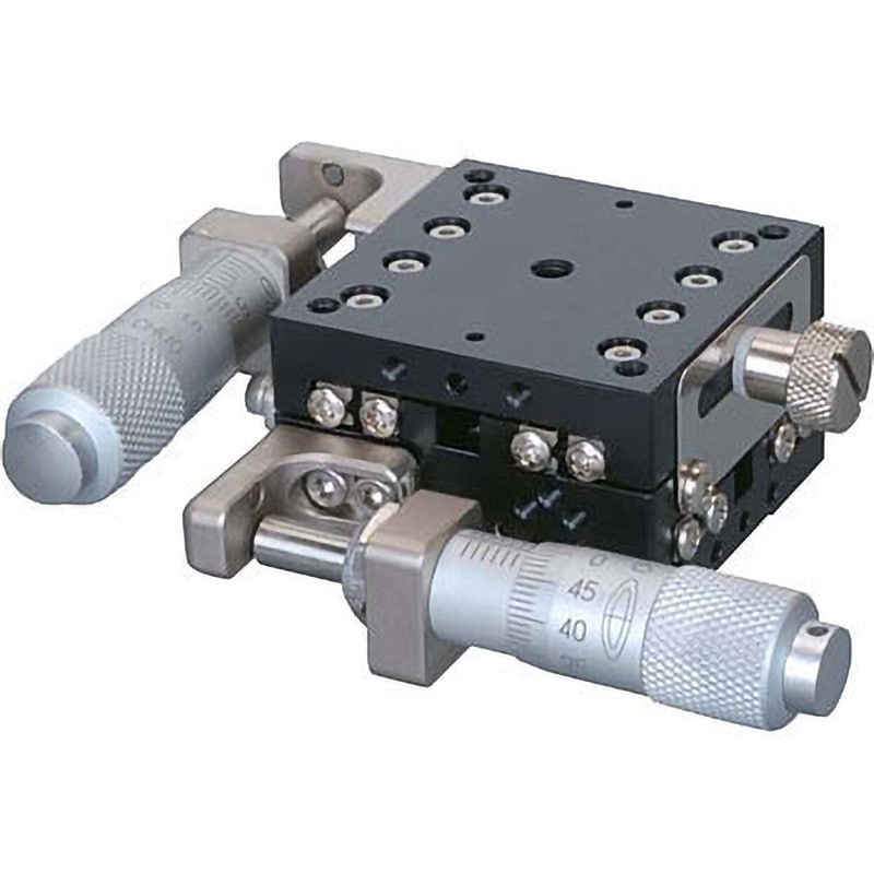 LD-4047-S1 ハイグレードアルミXYステージ 40×40(標準型) 中央精機 送り方式CMH-13RM(標準マイクロメータ) サイド   LD-4047-S1