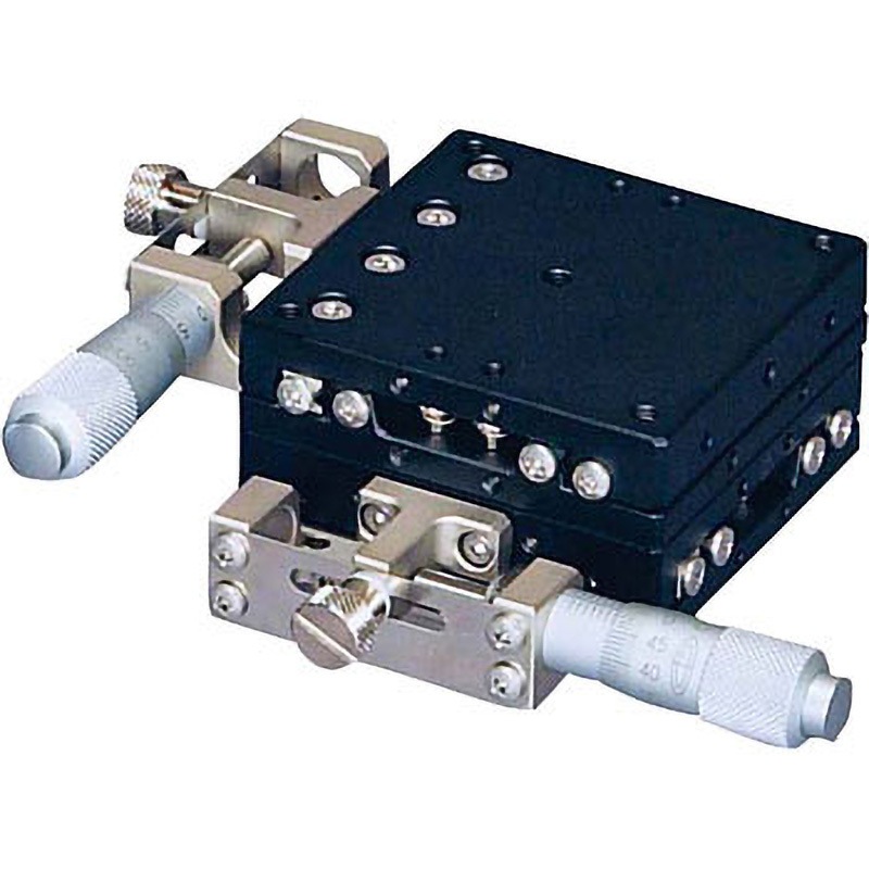 LD-6042-SR1-2 ハイグレードXYステージ 60×60(対称型) 中央精機 送り方式CMH-13RM(標準マイクロメータ) サイド   LD-6042-SR1-2
