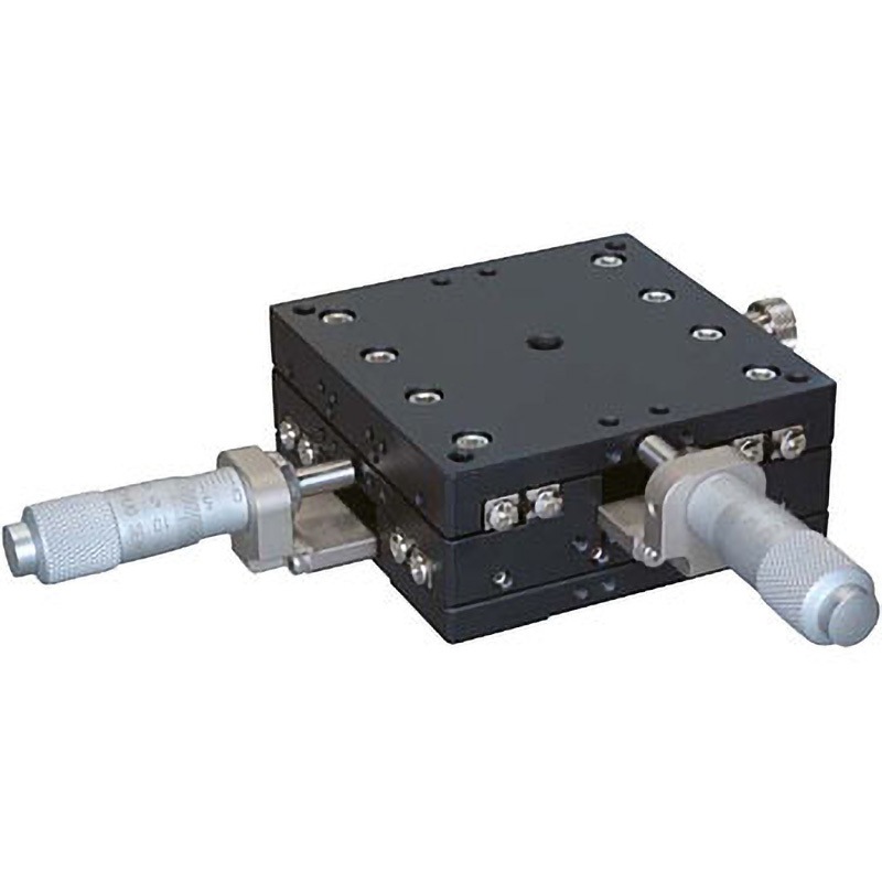 LD-7047-CR1 ハイグレードアルミXYステージ 70×70(対称型) 中央精機 送り方式CMH-13RM(標準マイクロメータ) センター   LD-7047-CR1