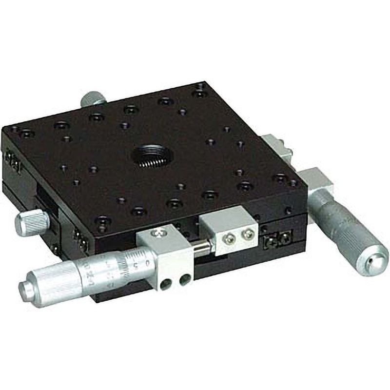 LD-947-R1 X・Y軸スリムステージ 90×90 中央精機 送り方式CMH-15F(標準マイクロメータ) 逆サイド   LD-947-R1
