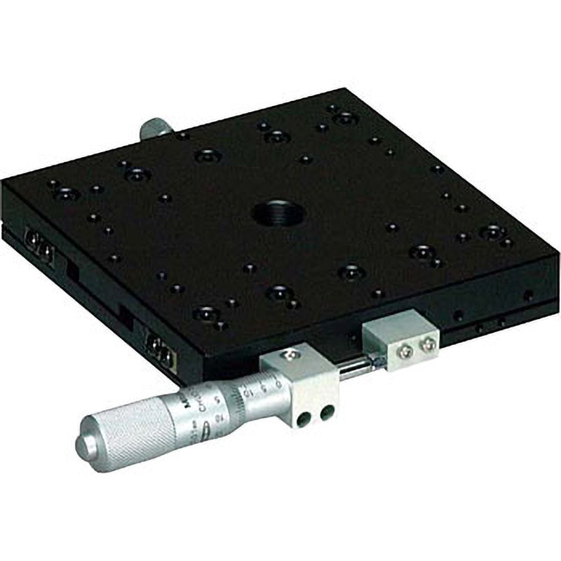 LS-149-R1 X軸スリムステージ 125×125(鉄製) 中央精機 送り方式MHN1-25T(標準マイクロメータ) 逆サイド   LS-149-R1 29,887円