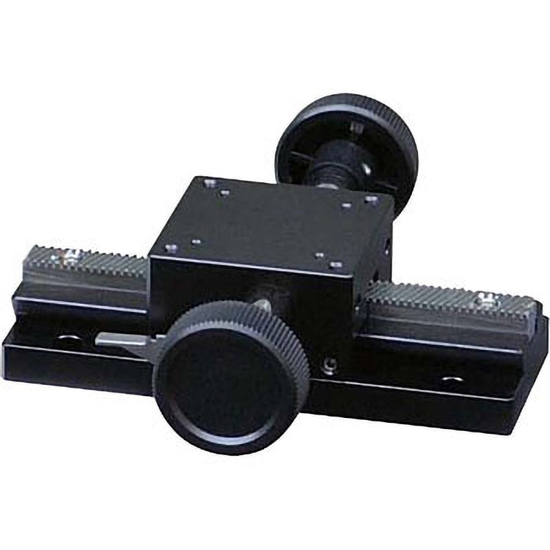 LS-414WL1 長作動ステージ (両ハンドル) 中央精機 ラック&ピニオン テーブル長さ40mmテーブル幅40mm  LS-414WL1