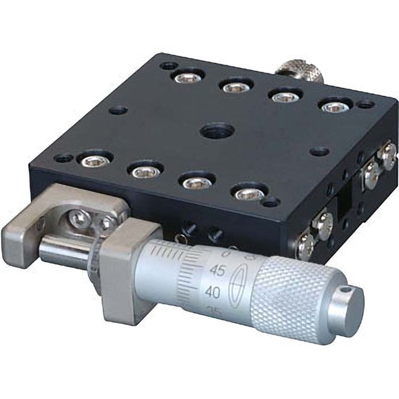 LS-5047-S1 ハイグレードアルミXステージ 50×50(標準型) 中央精機 サイド 送り方式CMH-13RM(標準マイクロメータ)   LS-5047-S1