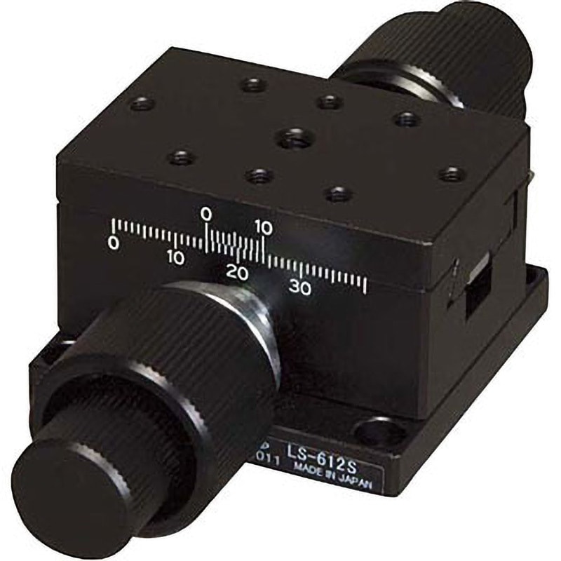 LS-612WS DT X軸ステージ 40×60(粗微動両ハンドル) 中央精機 ラック&ピニオン