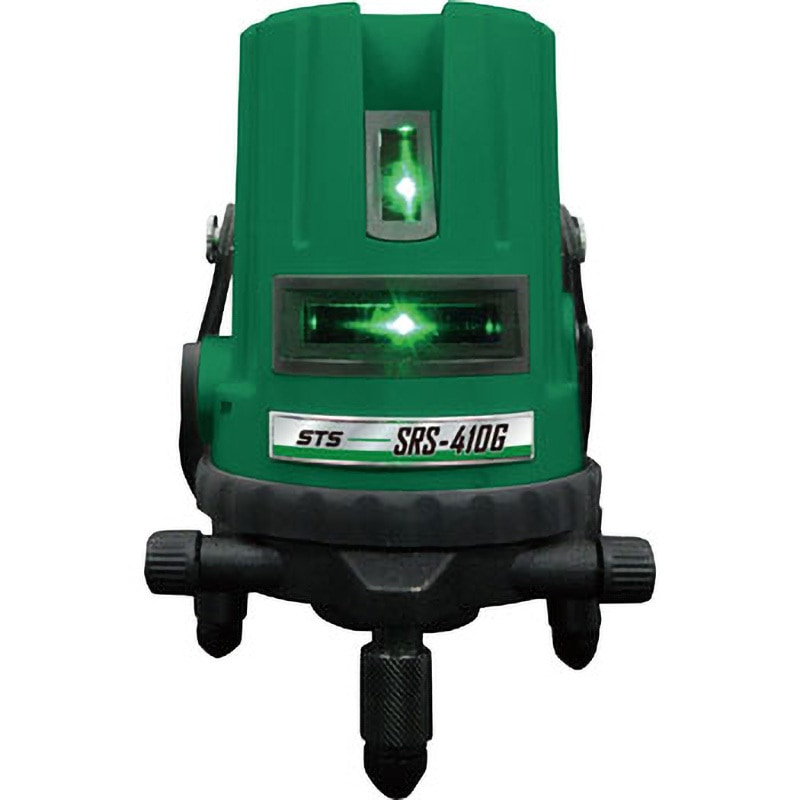 SRS-410G グリーンレーザー墨出器(縦:4方向矩・横:1方向・地墨) 1個 STS 【通販モノタロウ】