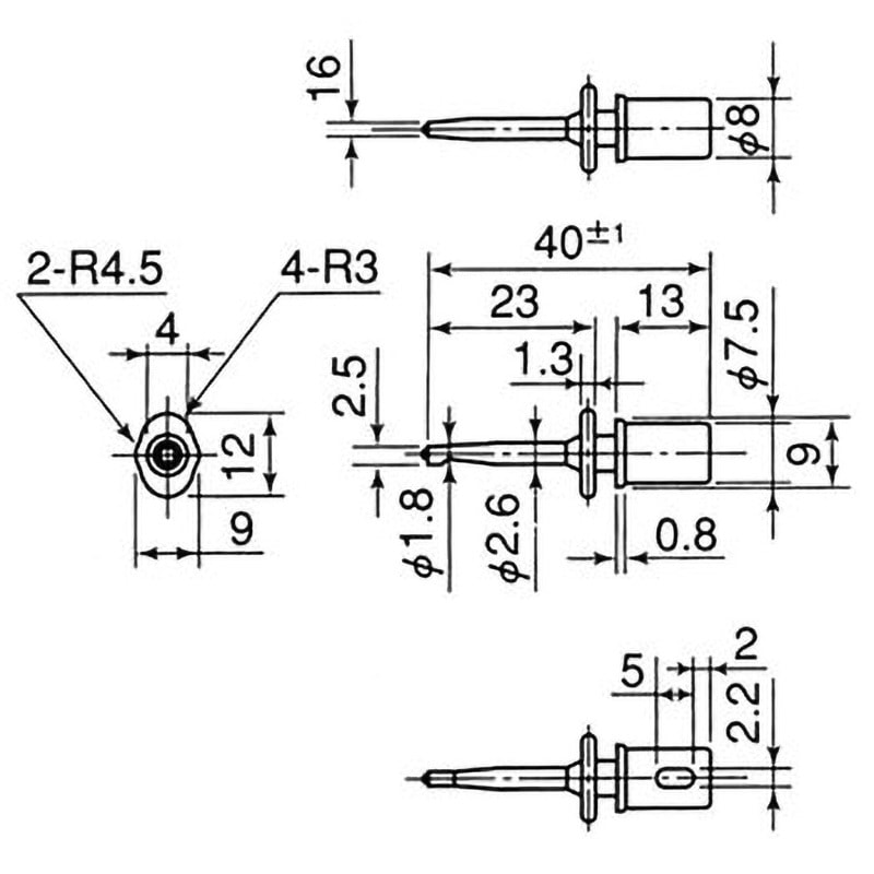 MJ-033-R ICクリップ ミヤマ電器 赤色 1袋(10個) MJ-033-R 【通販