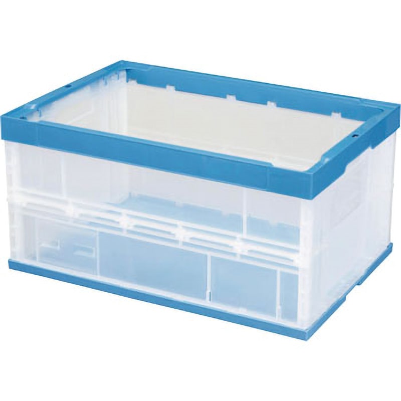 OC75SCB 折りたたみコンテナ セキスイ 容量75L 透明ブルー色 フタの