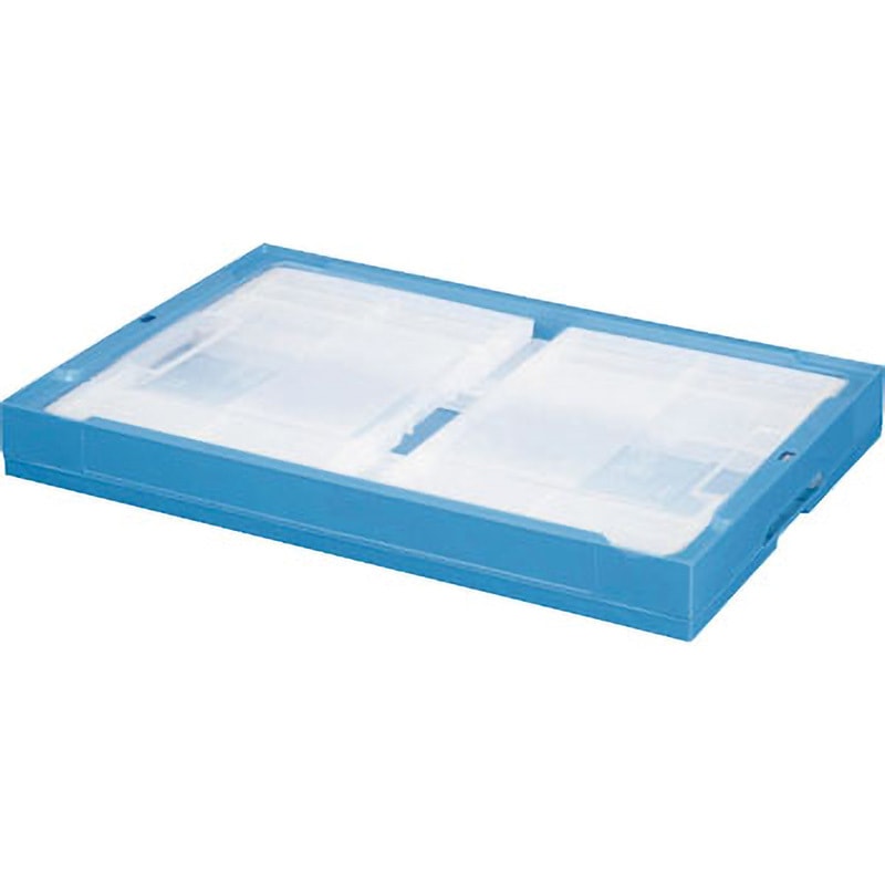 OC75SCB 折りたたみコンテナ セキスイ 容量75L 透明ブルー色 フタの