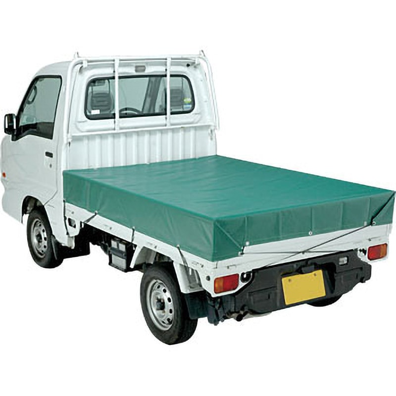 萩原工業 軽トラック荷台シート エステル帆布 強力ポリエステル糸の基布に樹脂加工を施し、耐候性に優れたシートです [送料無料] 1号軽トラック ターピー エステル帆布トラックシート 1枚 萩原工業