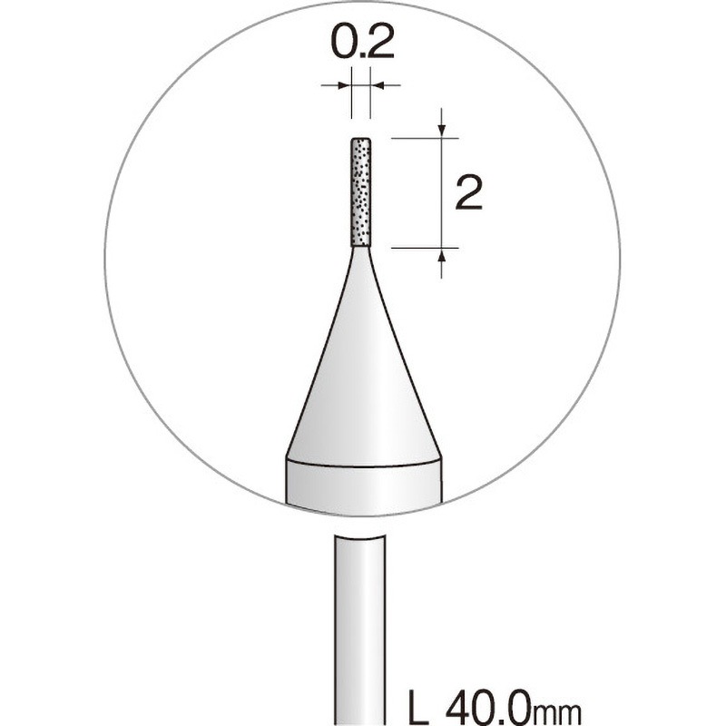 JA1003 精密電着ダイヤモンドバー超硬軸#1000 ミニター 円柱 軸径3mm  JA1003
