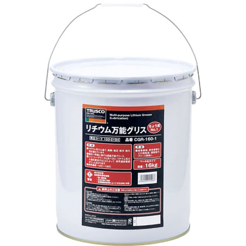 TRUSCO トラスコ リチウム万能グリス #0 16kg CGR1600 トラスコ TRUSCO リチウム万能グリス #0 16kg缶 (1缶) 品番：CGR-160-0