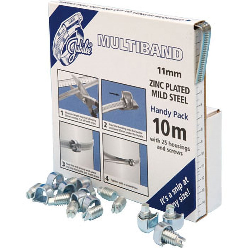 MB1708 自在ホースバンド マルチバンド(スチール)バンド+金具セット JUBILEE バンド幅11mm  MB1708