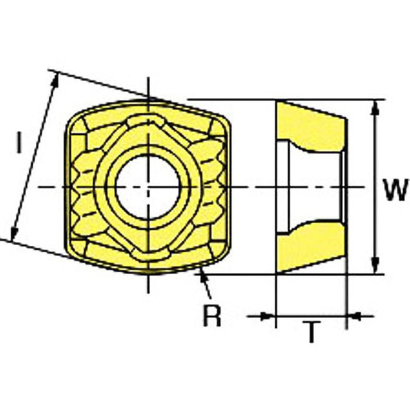 MOLDINO フライス切削用インサート EDMT13T4TN-15 コーティング：Cコート(CY250) 1ケース（10個入）