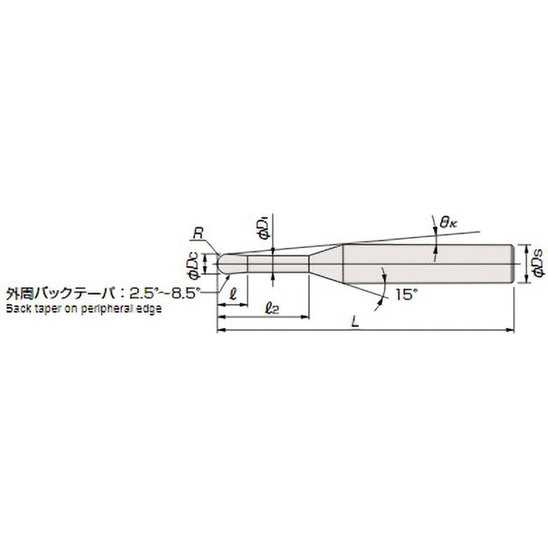 MOLDINO 超硬ボールエンドミル ディープボール 