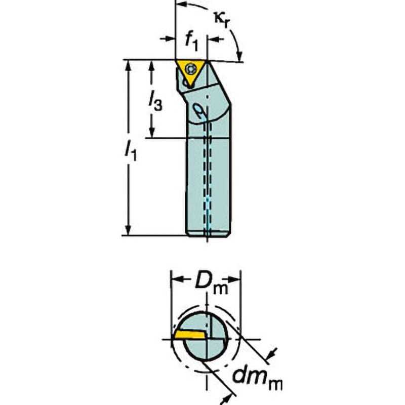 F12Q-STFPR 09-R ポジ・ボーリングバイトCoroTurn®； 111 超硬補強