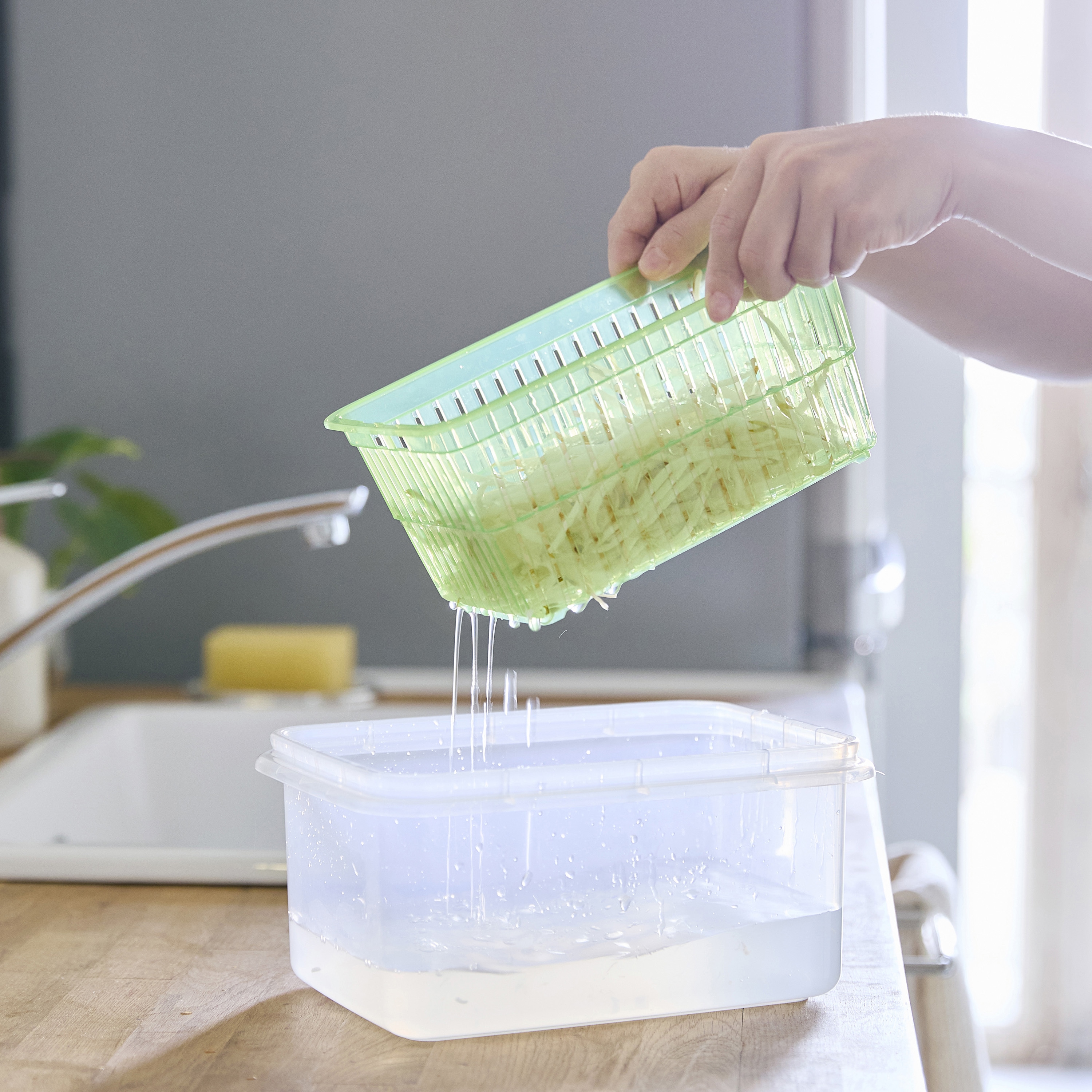 59529 ザル付きD-PACK サンコープラスチック 角形 容量5L - 【通販