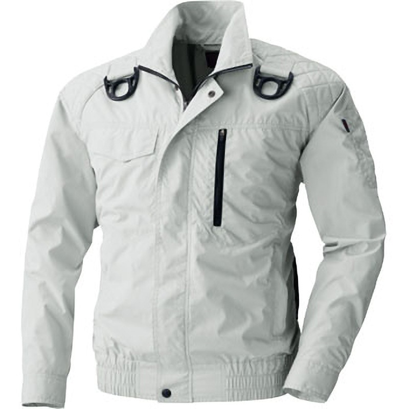 V8301 HOOH -2℃チタンコーティング フルハーネス対応ブルゾン(ポリ100%) (服のみ) 村上被服 シルバーグレー色 サイズM  V8301