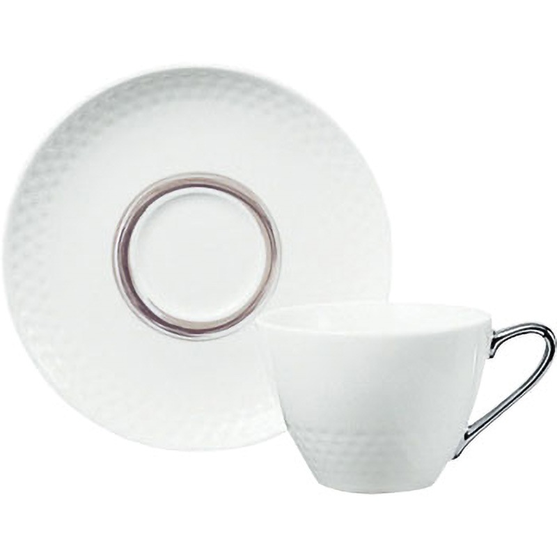 ノリタケ Noritake　ファインポーセレン カップ＆ソーサー　ゴールデン・プラチナウェイブ ティー・コーヒー碗皿ペアセット P95688／9316-7