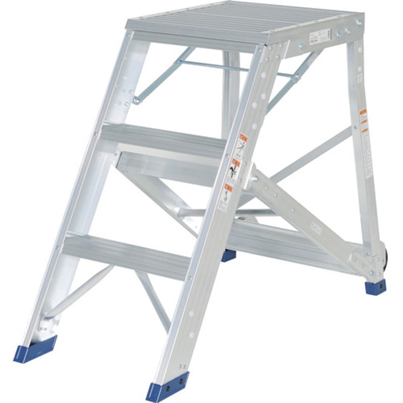 DWR90A 折りたたみ式作業台 DWR型 ピカコーポレイション 3段 完成品 手すりなし 全長(収納時)1.389mm  DWR90A